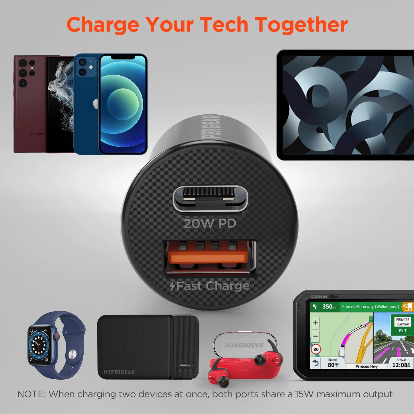 Nexor ChargeCore – Dual Fast Car Charger (USB-C PD + USB-A)