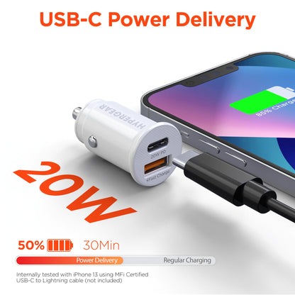 Nexor ChargeCore – Dual Fast Car Charger (USB-C PD + USB-A)