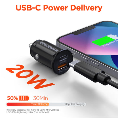 Nexor ChargeCore – Dual Fast Car Charger (USB-C PD + USB-A)